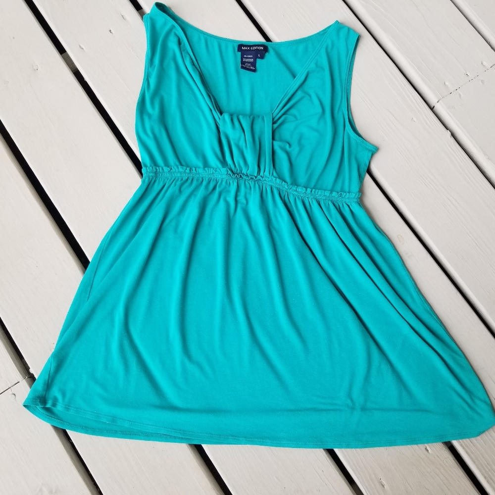 L teal top by Max Edition